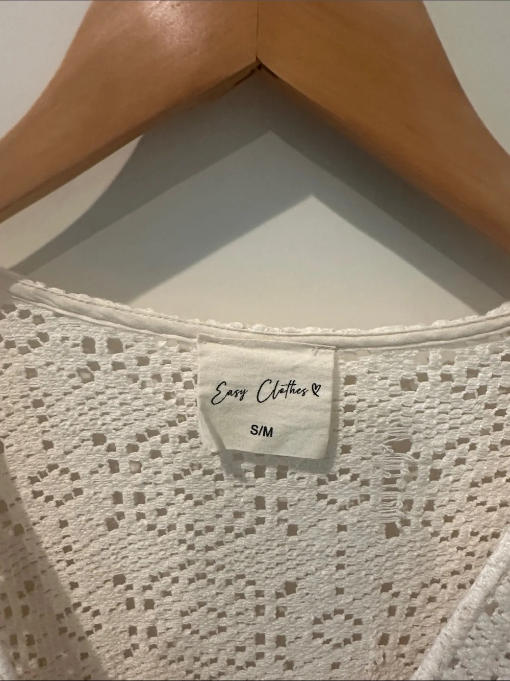 Cream Crochet Tie-Front Knit Top